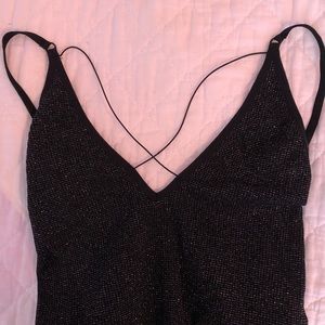Urban Outfitters black glitter bodysuit